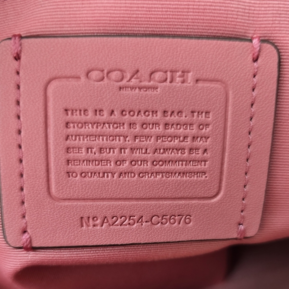Coach Pink and Cream Tote with Leather Charm - Picture 4 of 11